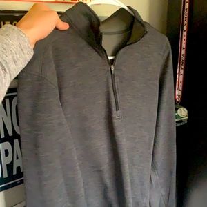 grey athletic sweater